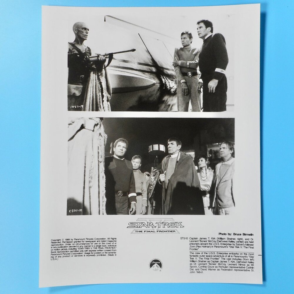 VTG Star Trek V Original Movie Press Photo Jonn USS Enterprise William Shatner